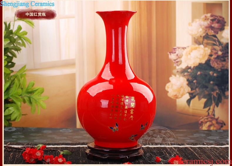 Sitting room 317 jingdezhen ceramic glaze color yellow vase classical decorative home furnishing articles Art crafts