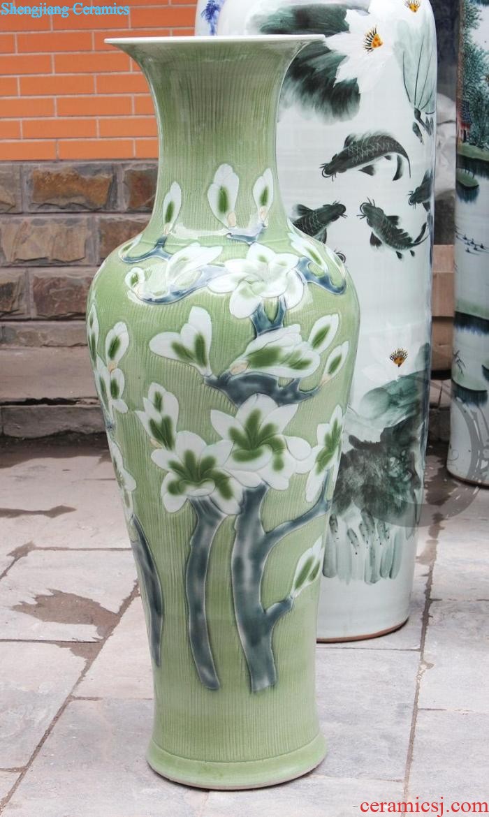 Jingdezhen ceramics under the hand-painted antique imitation of yuan blue and white porcelain vase Xiao Heyue after han xin sitting room adornment is placed