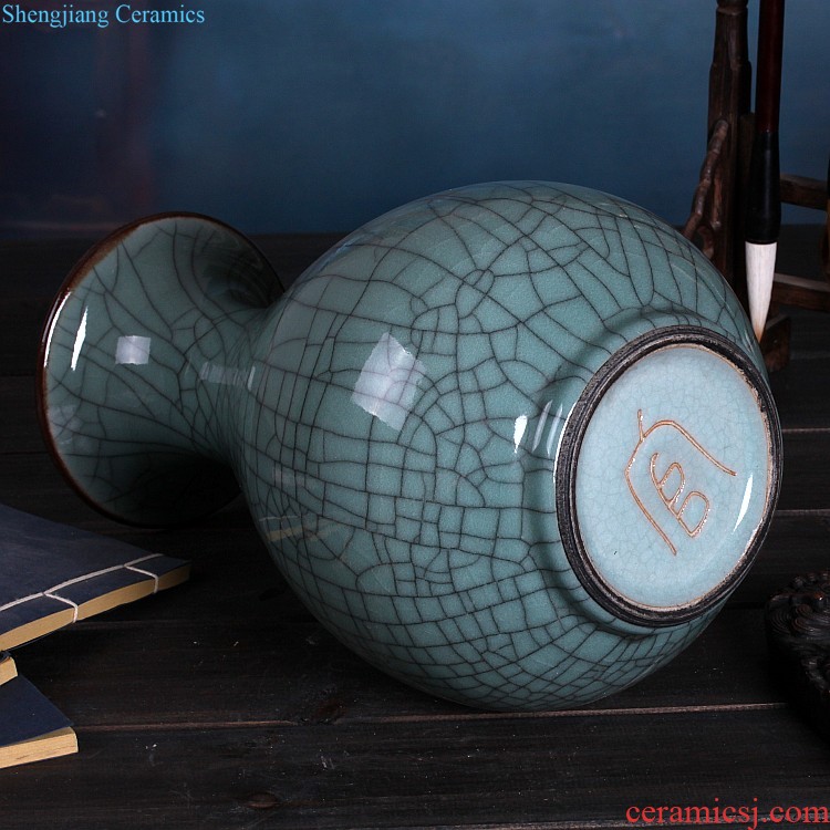 Jingdezhen ceramics Creative manual zen vase Chinese style living room table home flower adornment furnishing articles