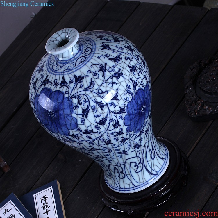 Chinese style the jun porcelain vase landed the sitting room Fashionable household decoration furnishing articles Jingdezhen porcelain arranging flowers