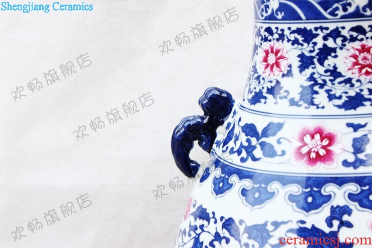 Sf19 jingdezhen ceramics hand-painted plum flower pretty breeze where large vase The sitting room the hotel decoration furnishing articles