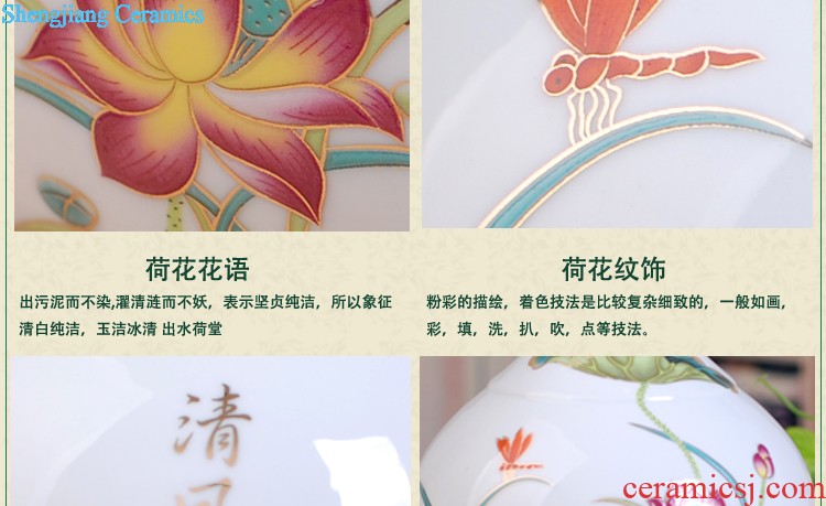 Modern fashion 163 jingdezhen ceramics thin foetus porcelain vase thin foetus bottle "chrysanthemum patterns" gift box packaging