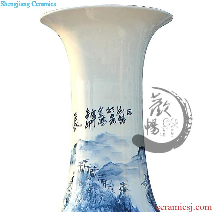 Sz - 005 jingdezhen ceramics of large vases, hand-painted peony flowers very beautiful sitting room adornment is placed