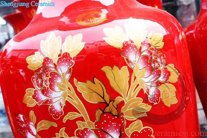 Yueyang tower embossed calligraphy remember the French e015 jingdezhen ceramics vases, antique handicraft furnishing articles