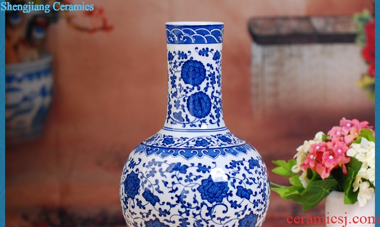 Master hand of jingdezhen porcelain enamel 467 flower vase household sitting room adornment style rich ancient frame furnishing articles