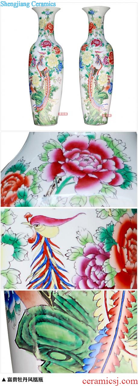 Jingdezhen ceramics vase The colour enamel archaize furnishing articles 8 x six-party bottles of bottles of Chinese art