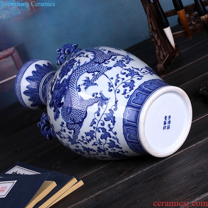 European ceramic vase furnishing articles sitting room of contemporary and contracted jingdezhen soft landing simulation flower dried flowers flower arrangement ornaments