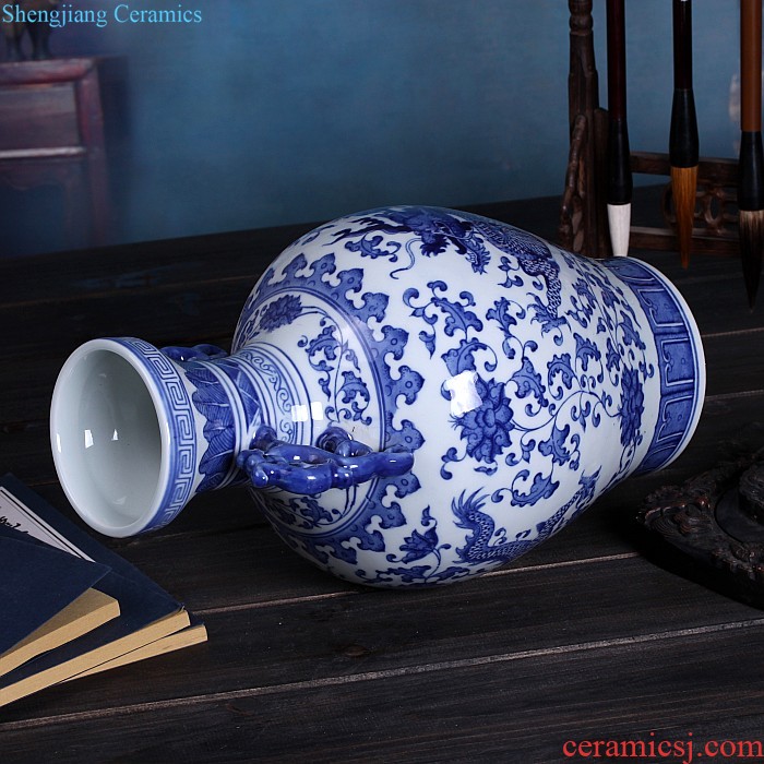 European ceramic vase furnishing articles sitting room of contemporary and contracted jingdezhen soft landing simulation flower dried flowers flower arrangement ornaments