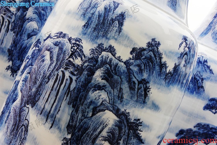 Contemporary and contracted large vase hand-painted jinxiu e212 jingdezhen ceramics was sitting room adornment is placed