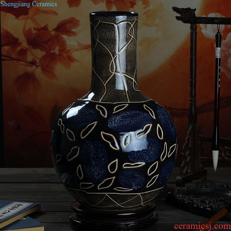 Jingdezhen ceramic vases, new Chinese style restoring ancient ways is the sitting room the dried flower arranging wine rich ancient frame home furnishing articles