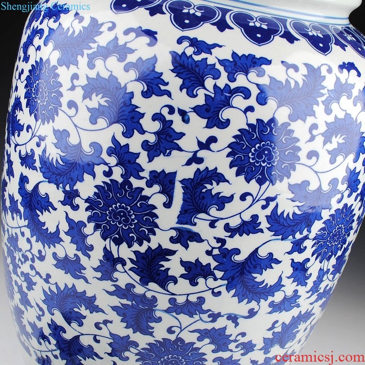 Hong xuan Jingdezhen ceramics Chrysanthemum patterns large shallow water Goldfish bowl narcissus basin Creative home furnishing articles