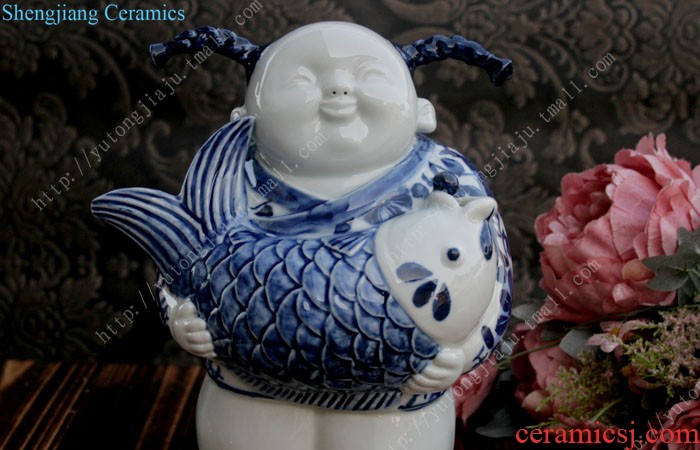 The rain tong household soft outfit home | jingdezhen ceramics single color glaze loess furnishing articles ceramic handmade porcelain decoration