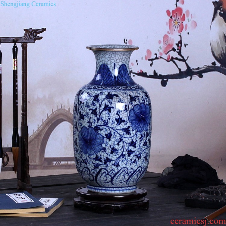 Chinese style the jun porcelain vase landed the sitting room Fashionable household decoration furnishing articles Jingdezhen porcelain arranging flowers