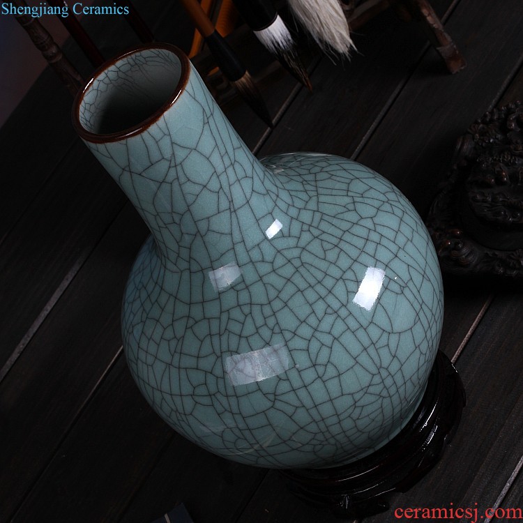 Jingdezhen ceramics Creative manual zen vase Chinese style living room table home flower adornment furnishing articles