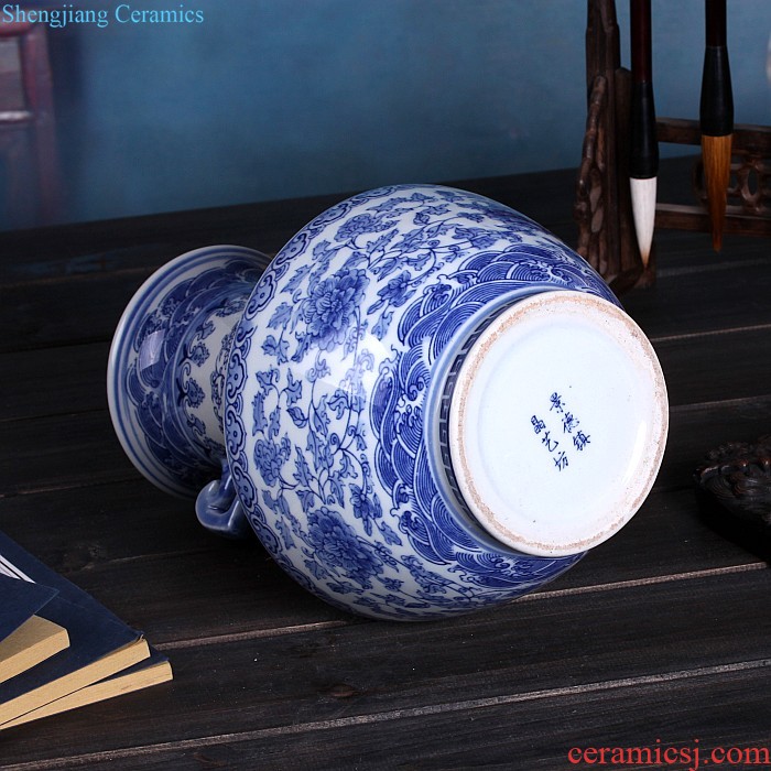 European ceramic vase furnishing articles sitting room of contemporary and contracted jingdezhen soft landing simulation flower dried flowers flower arrangement ornaments