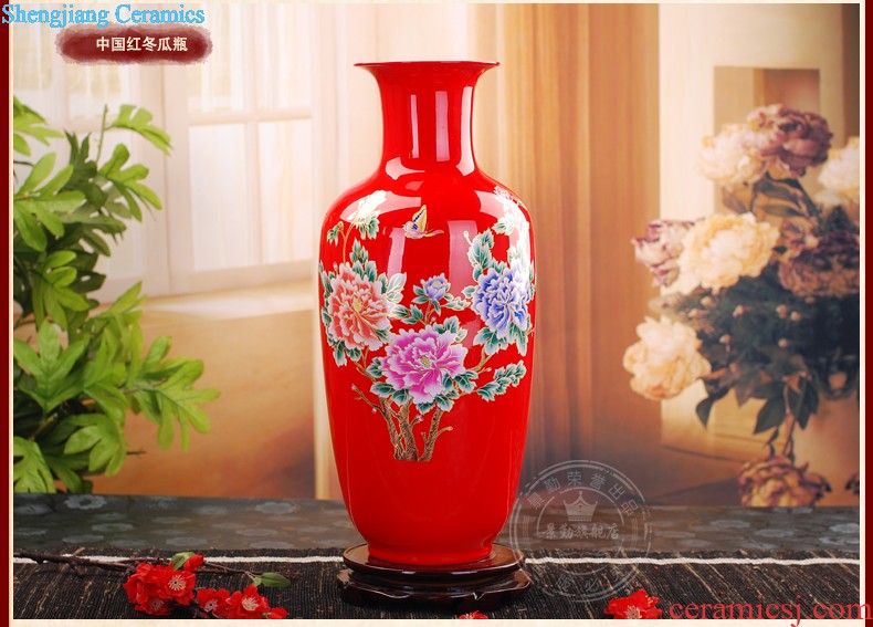 Sitting room 317 jingdezhen ceramic glaze color yellow vase classical decorative home furnishing articles Art crafts