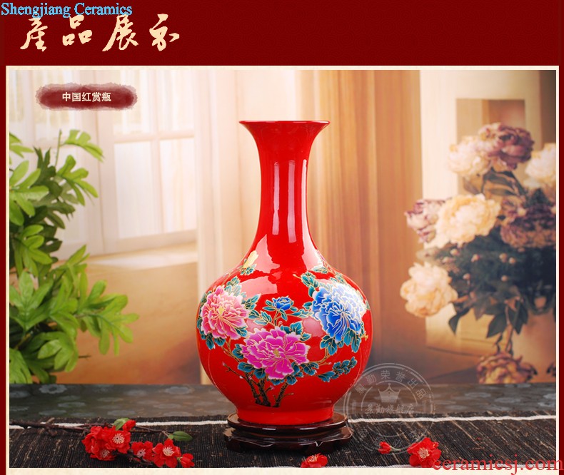 Sitting room 317 jingdezhen ceramic glaze color yellow vase classical decorative home furnishing articles Art crafts