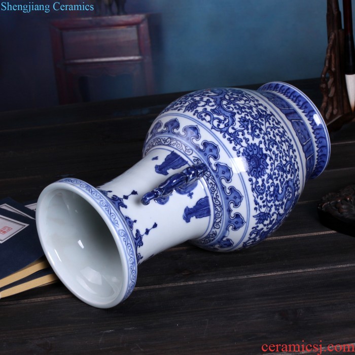 European ceramic vase furnishing articles sitting room of contemporary and contracted jingdezhen soft landing simulation flower dried flowers flower arrangement ornaments