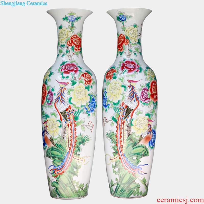 Jingdezhen ceramics vase The colour enamel archaize furnishing articles 8 x six-party bottles of bottles of Chinese art