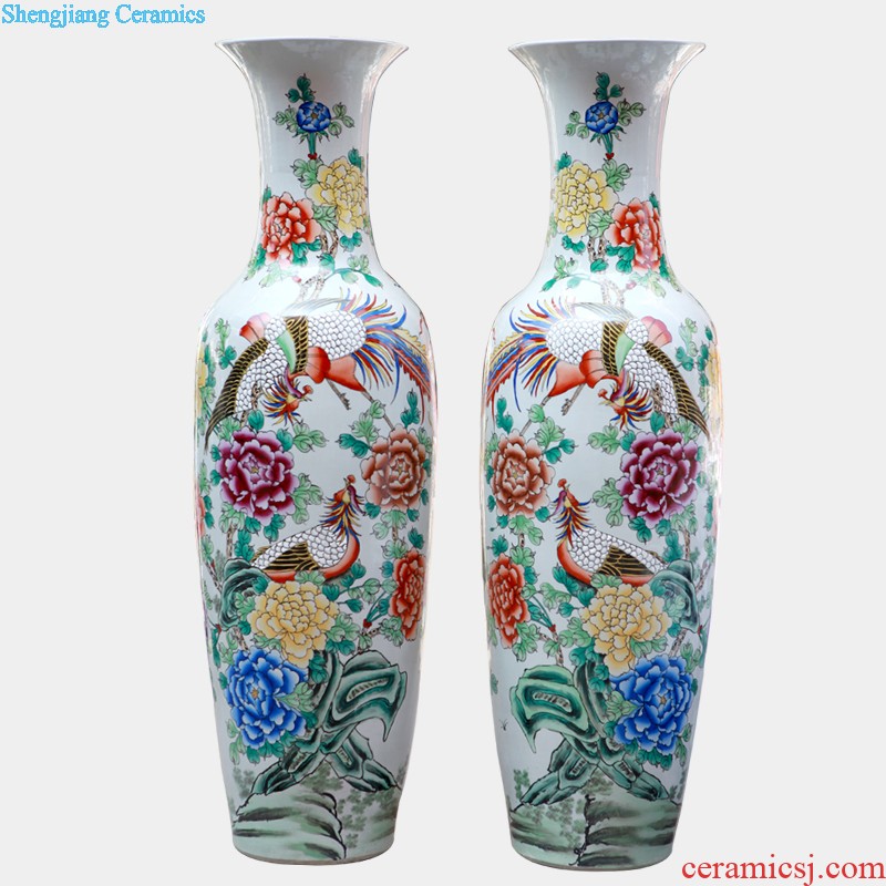 Jingdezhen ceramics vase The colour enamel archaize furnishing articles 8 x six-party bottles of bottles of Chinese art