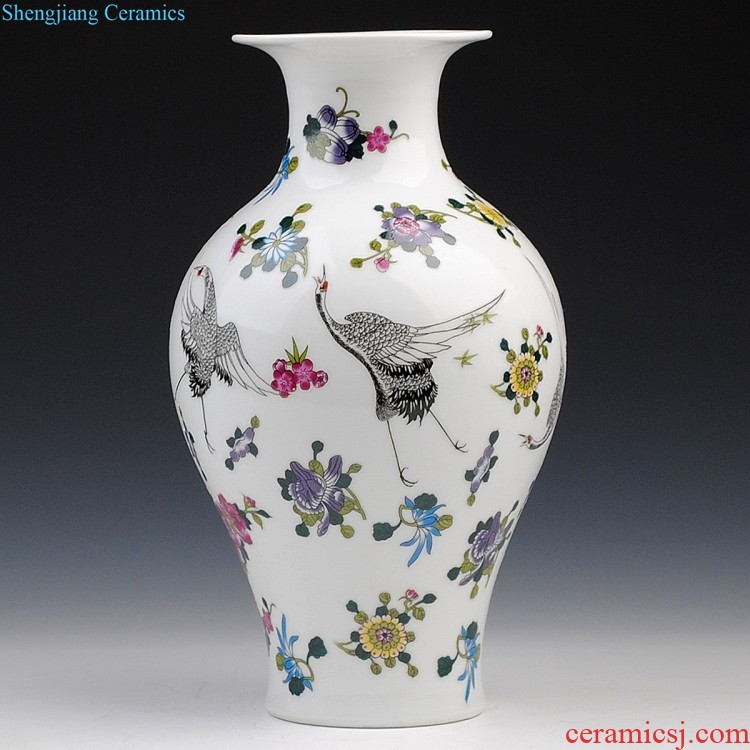 Jingdezhen porcelain of large vases, ceramic furnishing articles hand-painted new Chinese flower arranging large sitting room adornment ornament