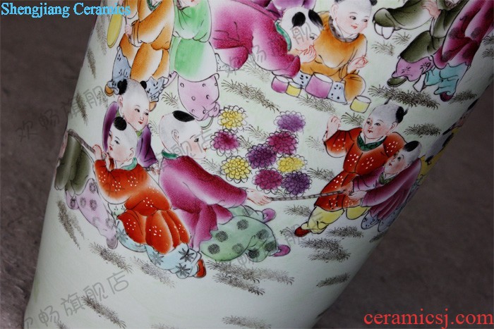 Sf22 jingdezhen ceramics all hand painting of large vase very beautiful Chinese sitting room adornment is placed