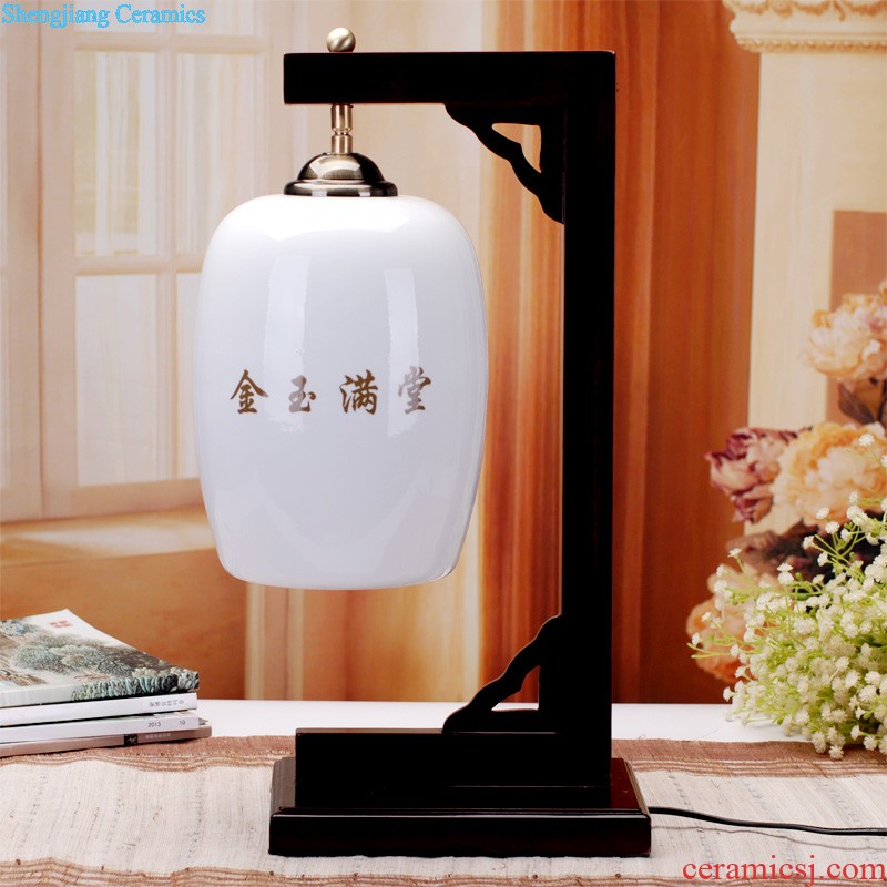 Bedside table ceramic desk lamp 313 sweet bedroom modern creative lovely garden decoration wedding fashion small desk lamp