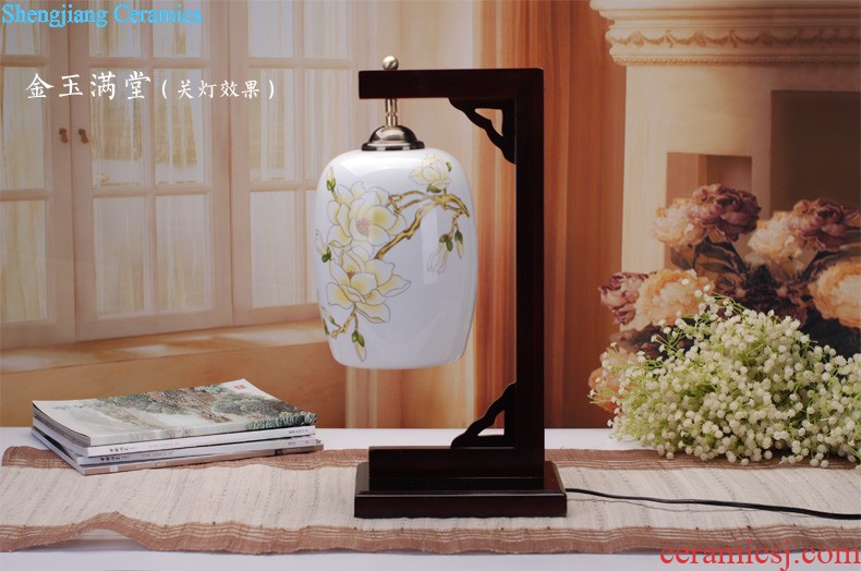 Bedside table ceramic desk lamp 313 sweet bedroom modern creative lovely garden decoration wedding fashion small desk lamp