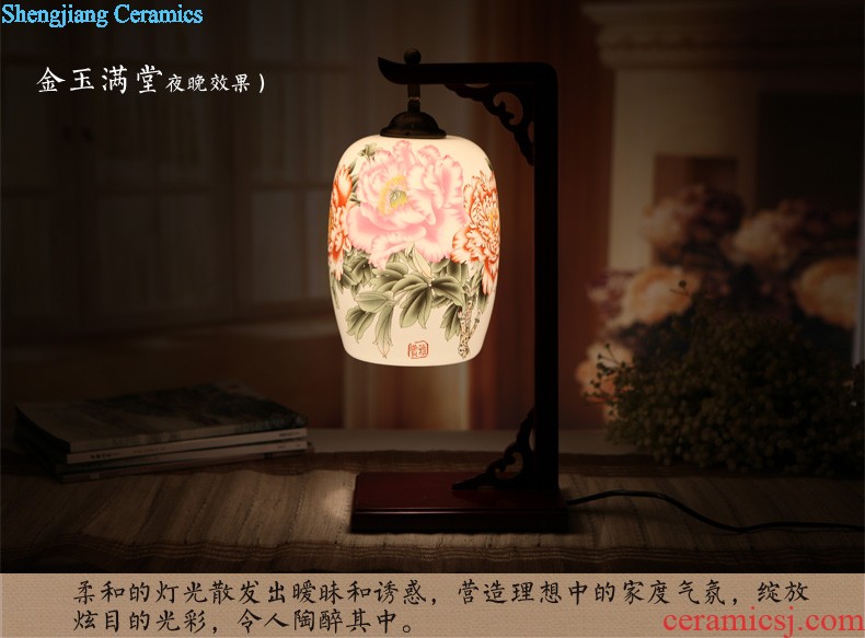 Bedside table ceramic desk lamp 313 sweet bedroom modern creative lovely garden decoration wedding fashion small desk lamp