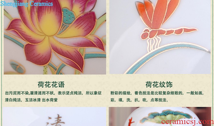 Modern fashion 163 jingdezhen ceramics thin foetus porcelain vase thin foetus bottle "chrysanthemum patterns" gift box packaging