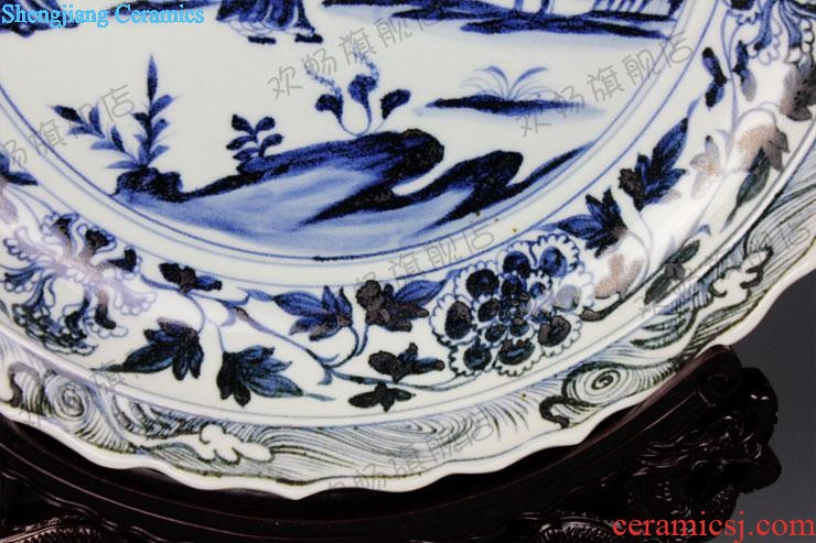 Jingdezhen ceramics Hand draw freehand brushwork in traditional Chinese goldfish bowl water shallow writing brush washer The tortoise narcissus basin furnishing articles sq0 cylinder water lily