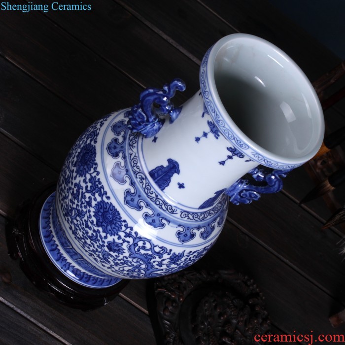 European ceramic vase furnishing articles sitting room of contemporary and contracted jingdezhen soft landing simulation flower dried flowers flower arrangement ornaments