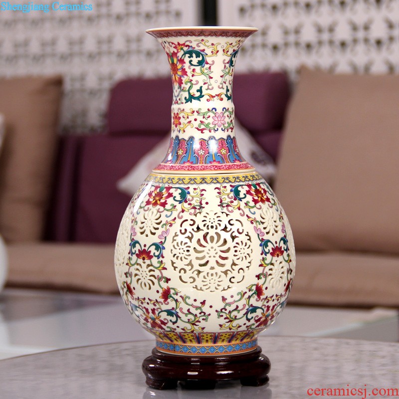 Blue and white porcelain vases, flower arrangement sitting room 477 jingdezhen ceramics Chinese hand-painted antique porcelain home decoration