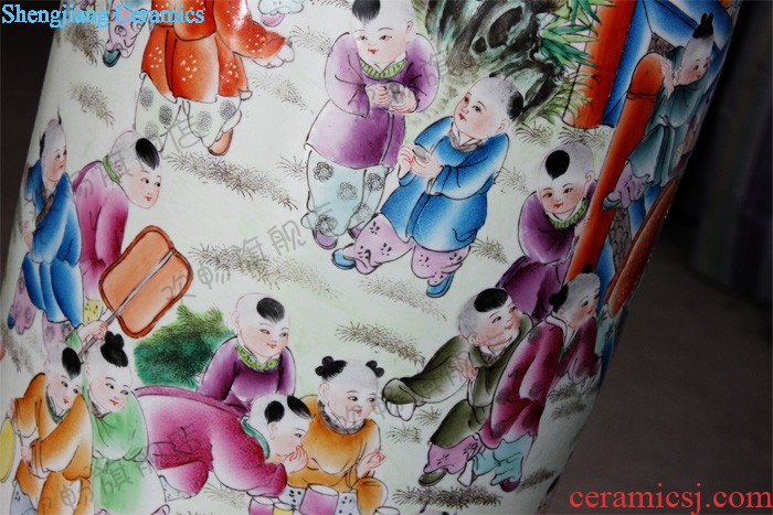 Sf22 jingdezhen ceramics all hand painting of large vase very beautiful Chinese sitting room adornment is placed