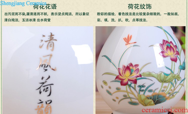 Modern fashion 163 jingdezhen ceramics thin foetus porcelain vase thin foetus bottle "chrysanthemum patterns" gift box packaging