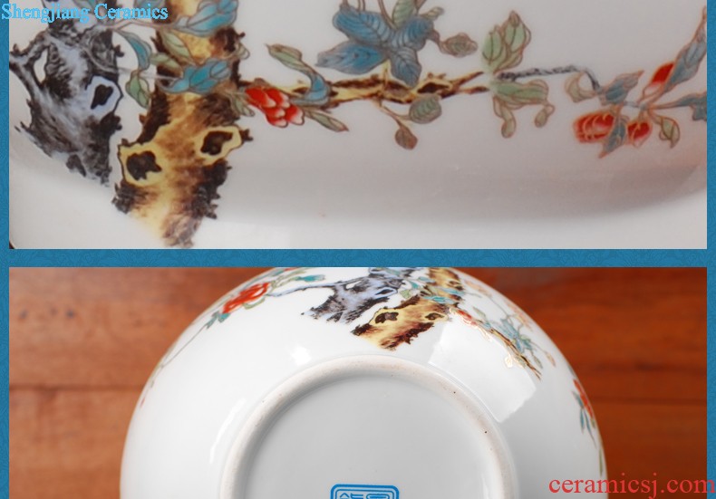 Jingdezhen ceramic ring of large vase archaize lad spring 289 figure sitting room place of blue and white porcelain hotel decoration