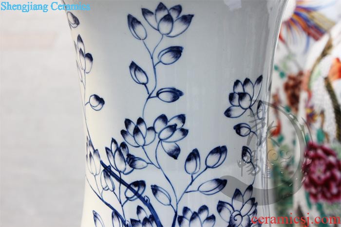 Aj69 jingdezhen ceramics lad play big altar canister home sitting room adornment furnishing articles rich ancient frame handicraft