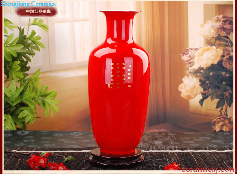 Sitting room 317 jingdezhen ceramic glaze color yellow vase classical decorative home furnishing articles Art crafts