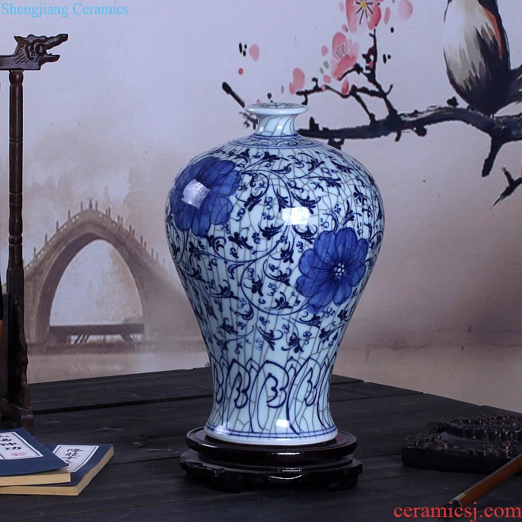 Chinese style the jun porcelain vase landed the sitting room Fashionable household decoration furnishing articles Jingdezhen porcelain arranging flowers