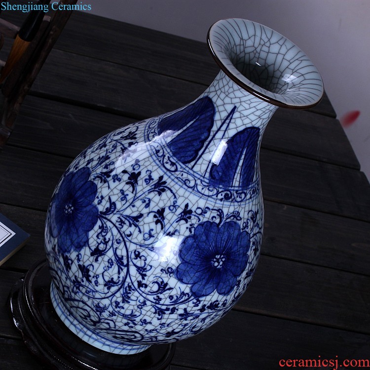 Chinese style the jun porcelain vase landed the sitting room Fashionable household decoration furnishing articles Jingdezhen porcelain arranging flowers