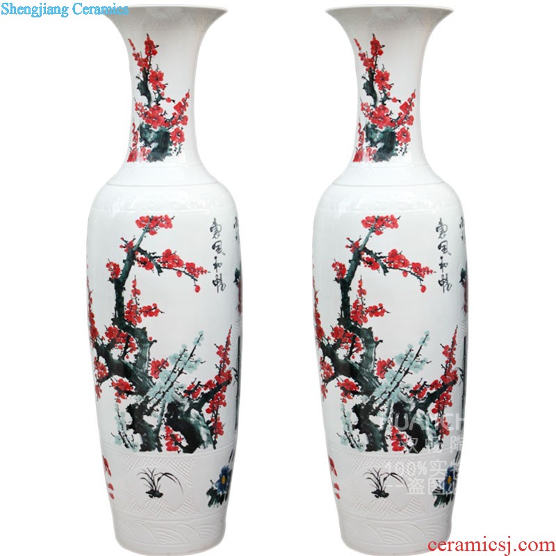 E088 jingdezhen ceramic Chinese red festival in extremely good fortune of large vases, sitting room hotel decoration furnishing articles