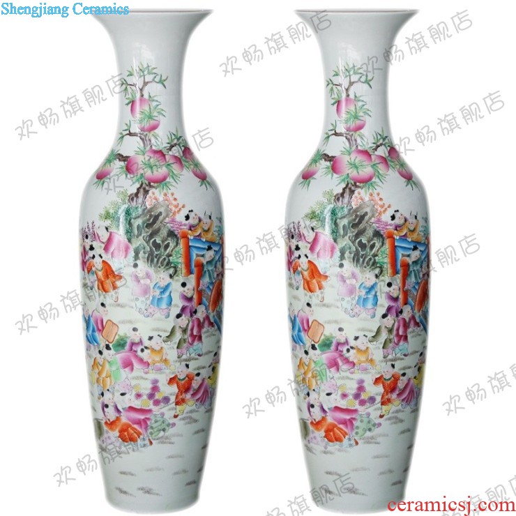 Sf22 jingdezhen ceramics all hand painting of large vase very beautiful Chinese sitting room adornment is placed