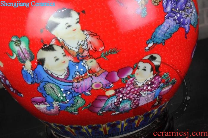 Aj209 jingdezhen ceramics of large vases, sitting room of Chinese style household decorative furnishing articles furnishing articles flower arrangement of large