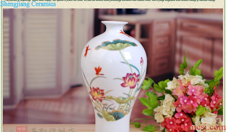 Modern fashion 163 jingdezhen ceramics thin foetus porcelain vase thin foetus bottle "chrysanthemum patterns" gift box packaging