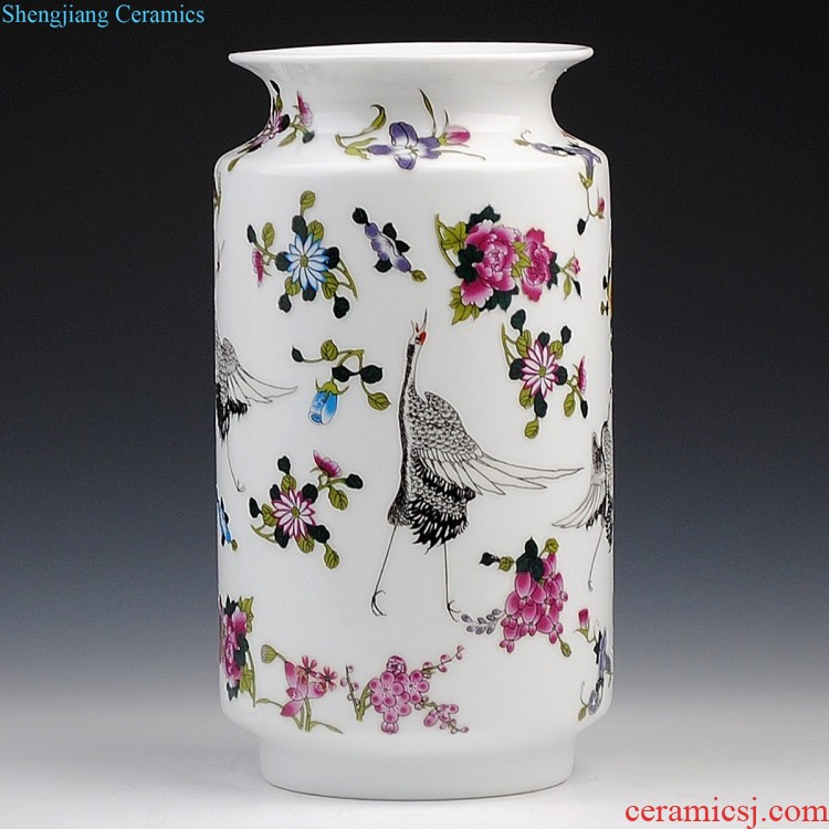 Jingdezhen porcelain of large vases, ceramic furnishing articles hand-painted new Chinese flower arranging large sitting room adornment ornament