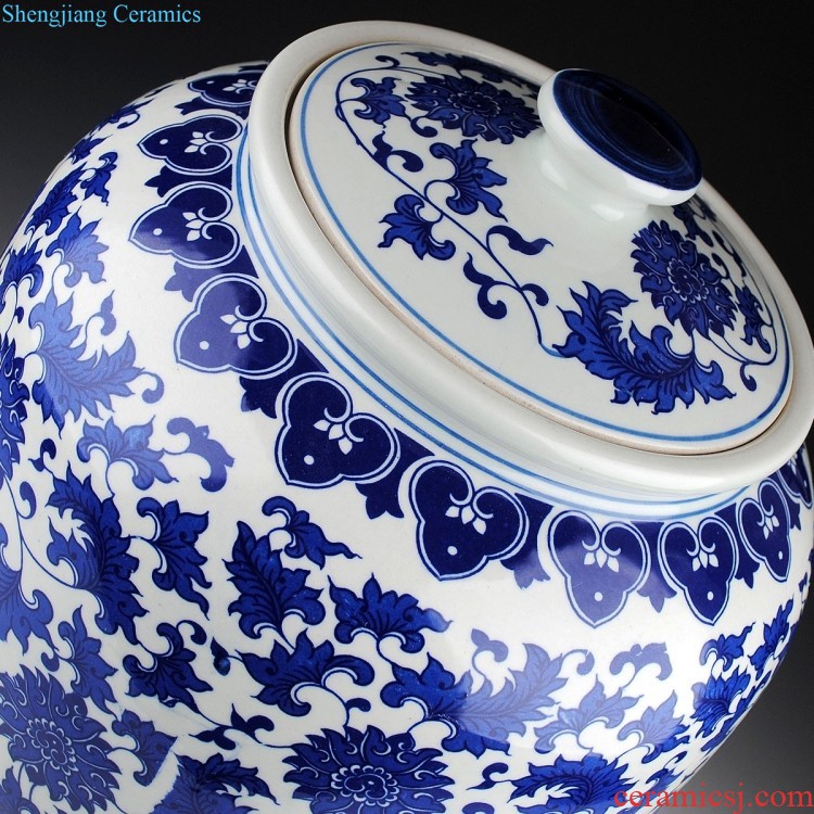 Hong xuan Jingdezhen ceramics Chrysanthemum patterns large shallow water Goldfish bowl narcissus basin Creative home furnishing articles