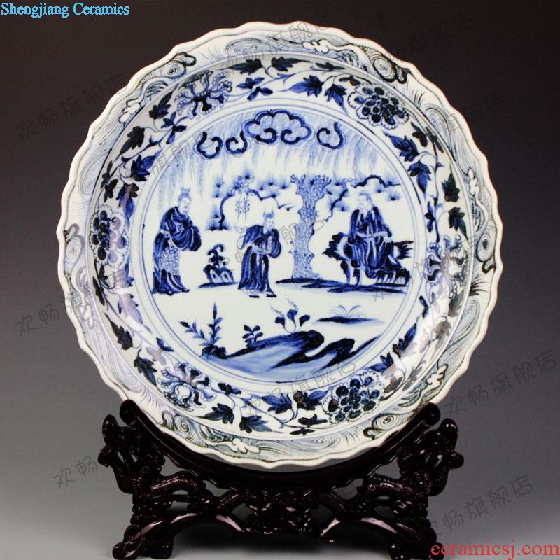 Jingdezhen ceramics Hand draw freehand brushwork in traditional Chinese goldfish bowl water shallow writing brush washer The tortoise narcissus basin furnishing articles sq0 cylinder water lily