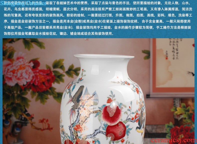 Jingdezhen ceramic ring of large vase archaize lad spring 289 figure sitting room place of blue and white porcelain hotel decoration