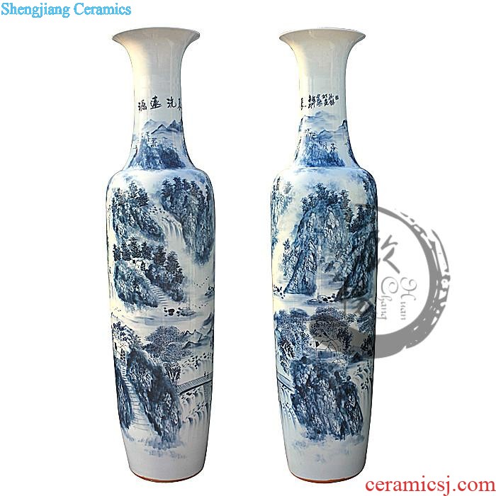 Sz - 005 jingdezhen ceramics of large vases, hand-painted peony flowers very beautiful sitting room adornment is placed