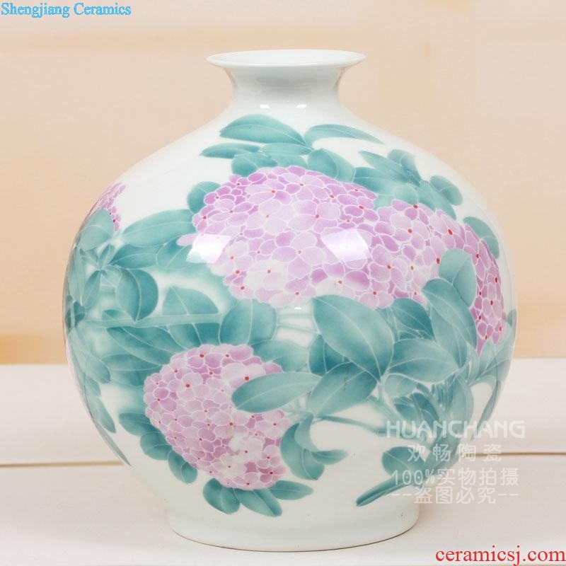 Chinese red vase aj45 jingdezhen ceramics furnishing articles flower arranging ground sitting room large Chinese decorative arts and crafts